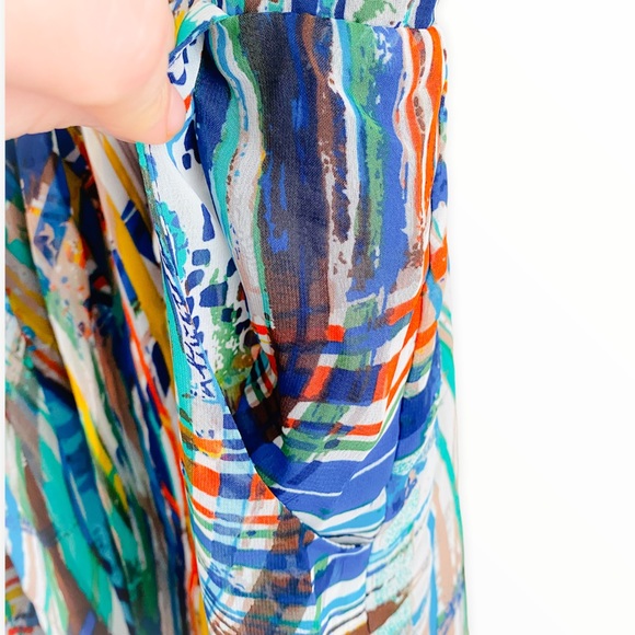 PLUS Monroe & Main Abstract Pocket Sheer Overlay Dress Size 16 - Picture 2 of 7